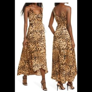 NWT Lulu’s leopard wrap dress